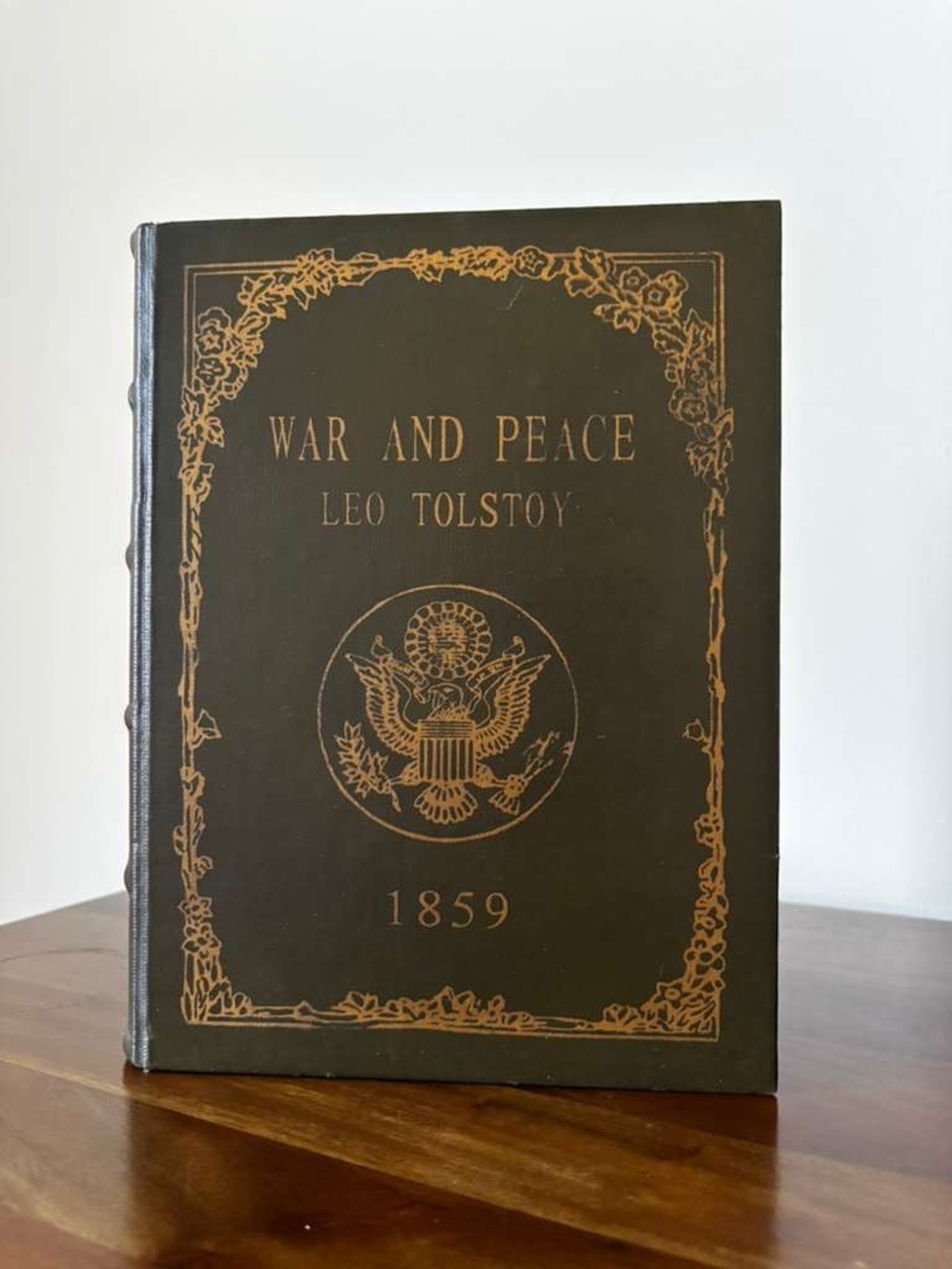 Source Unknown Brown and Gold 'War and Peace' Decorative Hardcover